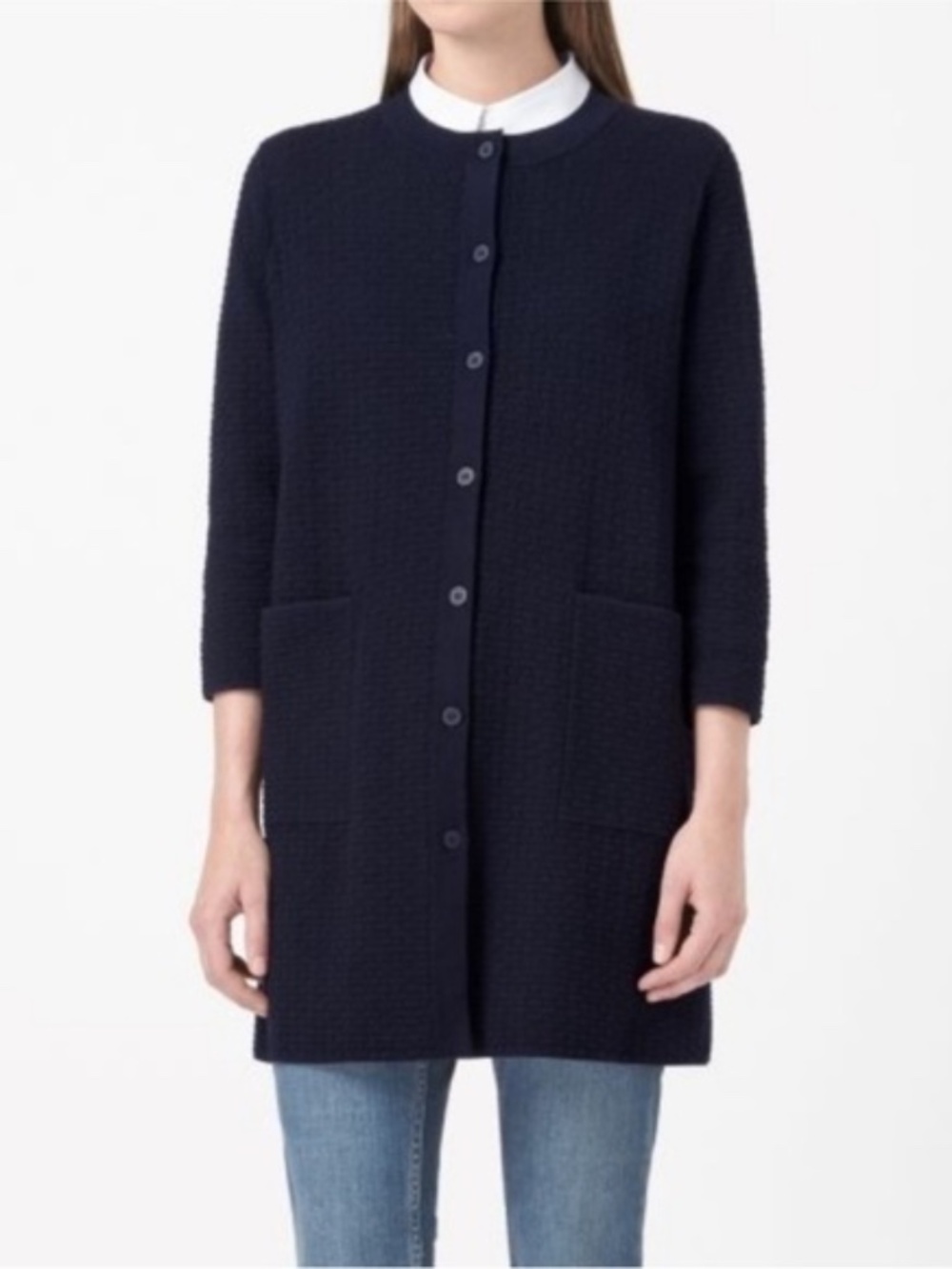 COS Textured Jacquard-knit Cardigan- size XS